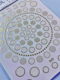 GOLD CIRCLE Nail Art Stickers | Venus Nail Art Supplies Australia