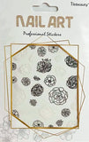 Nail Art Stickers - Black & White Flowers 5022 | Venus Nail Art Supplies Australia