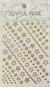GOLD STAR Nail Art Stickers | Venus Nail Art Supplies Australia