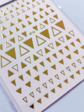 GOLD TRIANGLE Nail Art Stickers | Venus Nail Art Supplies Australia