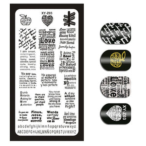 XY-Z03 Stamping Plate - SCRIPTURES | Venus Nail Art Supplies Australia