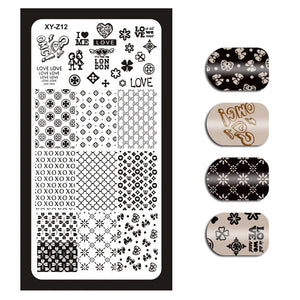 #XY-Z12 Stamping Plate - LOVE MY DESIGNER INSPO | Venus Nail Art Supplies Australia