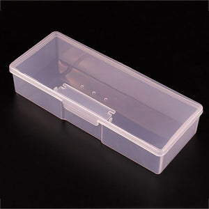 Nail File Tool Storage Box - Pink / Clear | Venus Nail Art Supplies